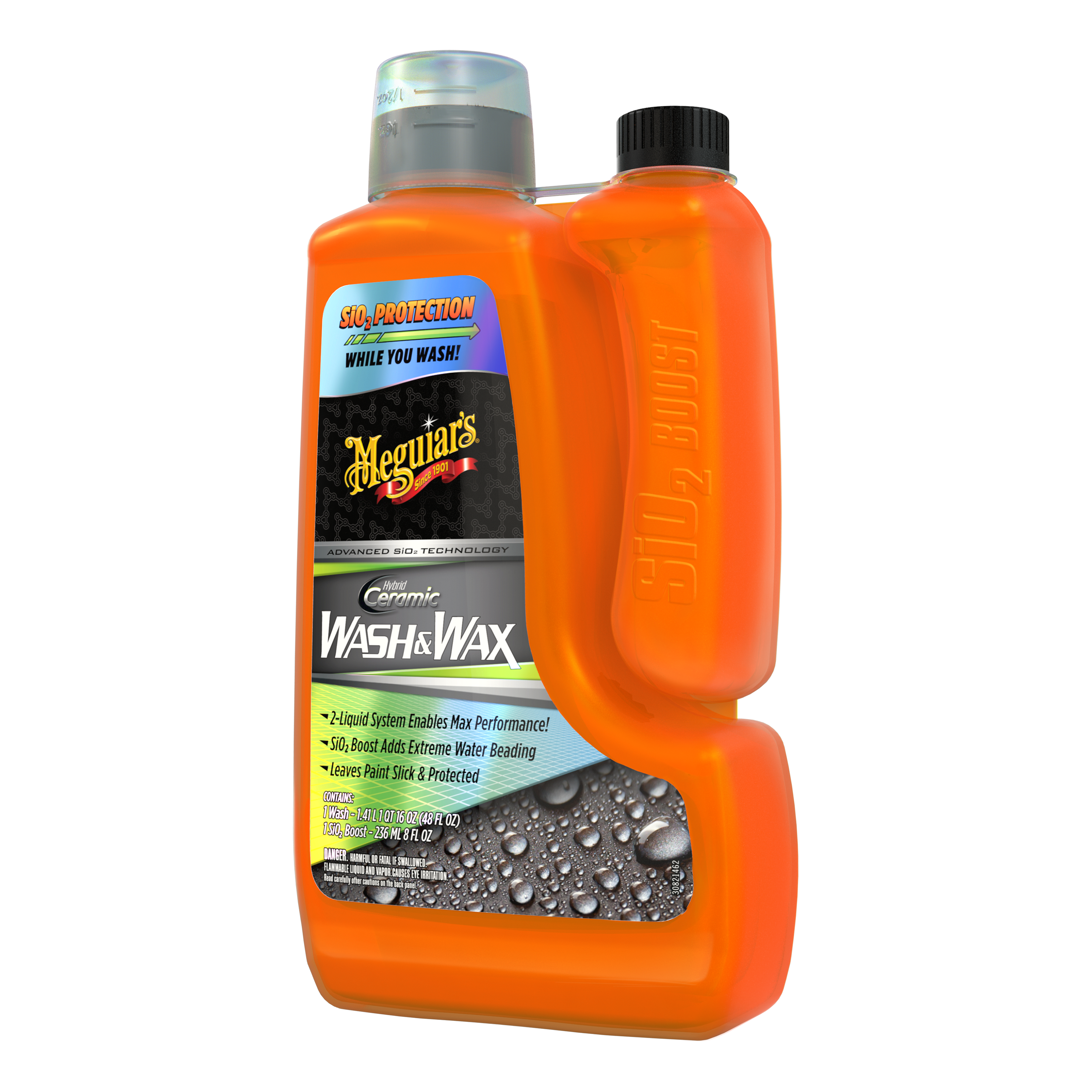 Meguiar's Hybrid Ceramic Liquid Wash & Wax, 48 oz Wash, 8 oz Meguiar's Hybrid Ceramic Liquid Wash & Wax, 48 oz Wash, 8 oz
