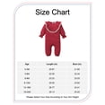 thumbnail image 2 of Toddler Baby Girl Clothes Baby Girl Romper Long Sleeve Ruffle Romper Jumpsuit One Piece Jumpsuit Red 12-18 Months, 2 of 7
