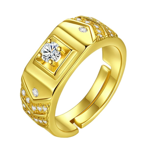 Anillo ajustable de moissanita para mujer Alianza apilable Joyería elegante y delicada Accesorios de moda finos