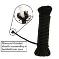 thumbnail image 2 of Rope & Cord Polypropylene 6 mm Utility Rope – Strong All-Purpose Rope for Camping, Flag Poles, Landscaping & More! – Black, 2 of 4