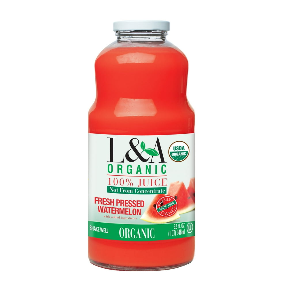 L&A 100 Organic Juice, Watermelon, 32 Fl Oz, 1 Count