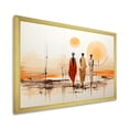 thumbnail image 2 of Designart "Bushmen of Kalahari African Indigenous People I" People Framed Wall Art Decor - Global Orange African Tribal Entryway Framed Wall Art Print, 2 of 6
