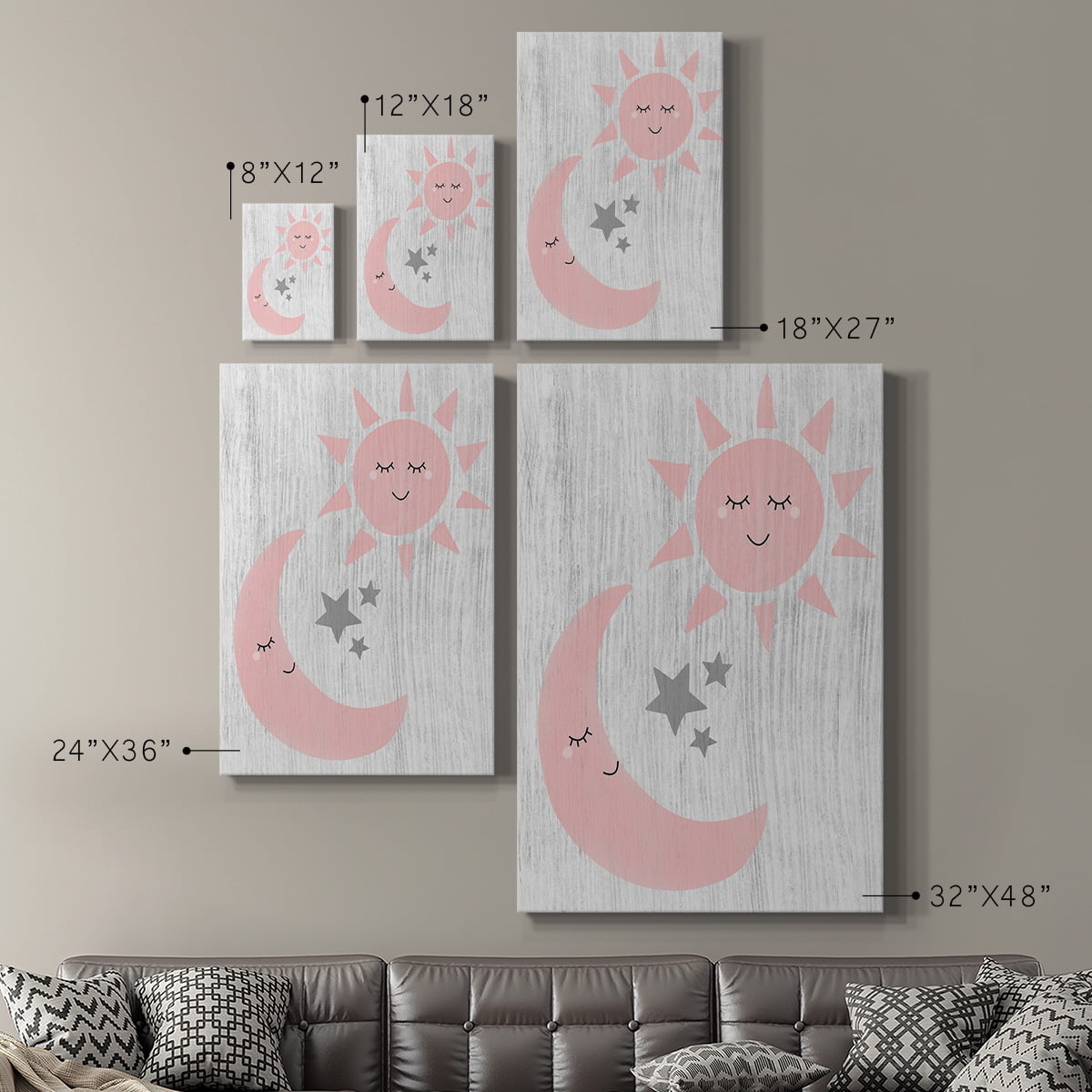 Sun and Moon Premium Gallery Wrapped Canvas - Ready to Hang