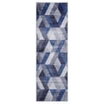 thumbnail image 2 of Haperlare Geometric Runner Rug for Hallway 2'x6' Modern Area Rug Runner Low-Pile Laundry Runner Rug for Entryway Kitchen Living Room, Navy Blue/Gray, 2 of 8