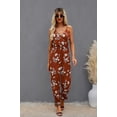 thumbnail image 5 of Sleeveless Floral Print Knot Side Cami Jumpsuit, 5 of 8