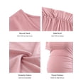 thumbnail image 3 of Vestido de maternidad MUSIDORA Verano Embarazo Rosa Talla XL, 3 of 6