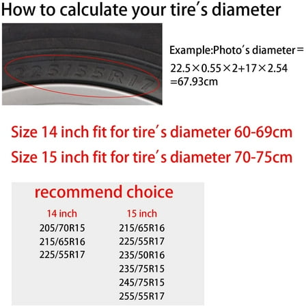 Compass Pattern Spare Tire Cover Tire Protector Waterproof Dust-Proof Universal Wheel Tire Cover for RV Trailer Camper Truck SUV Camper Accessories (15" Fit 27-29 Inch Tire Diameter)