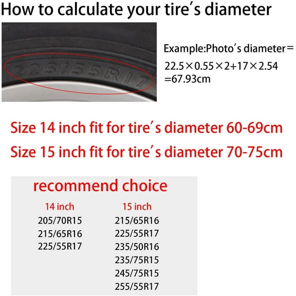 Compass Pattern Spare Tire Cover Tire Protector Waterproof Dust-Proof Universal Wheel Tire Cover for RV Trailer Camper Truck SUV Camper Accessories (15" Fit 27-29 Inch Tire Diameter)