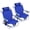 Blue|2pcs, variant on Set of 2 Lightweight Portable Beach Chairs for Adults, Outdoor Heavy Duty Foldable Chairs with 180° Lay Flat 5 Positions, Backpack Beach Chair w/ Towel Bar, Zipper Pouch and Cup Holder, Patio