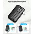 thumbnail image 6 of 38800mAh Portable Charger Power Bank with Built-in Cable and AC Wall Plug,22.5W Fast Charging Battery Pack,Compatible with iPhone/Android with LED Display(Black)-Travel Essentials, 6 of 13