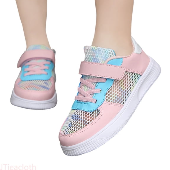 JTieacloth Breathable Mesh Girls Sneakers For Everyday Wear Lightweight Casual Sports Shoes With Gradient Color Design For Kids Sports Kids Sneakers,Sizes 12 Little Kid