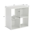 thumbnail image 7 of Mainstays 4 Cube Storage Organizer, White, 7 of 7