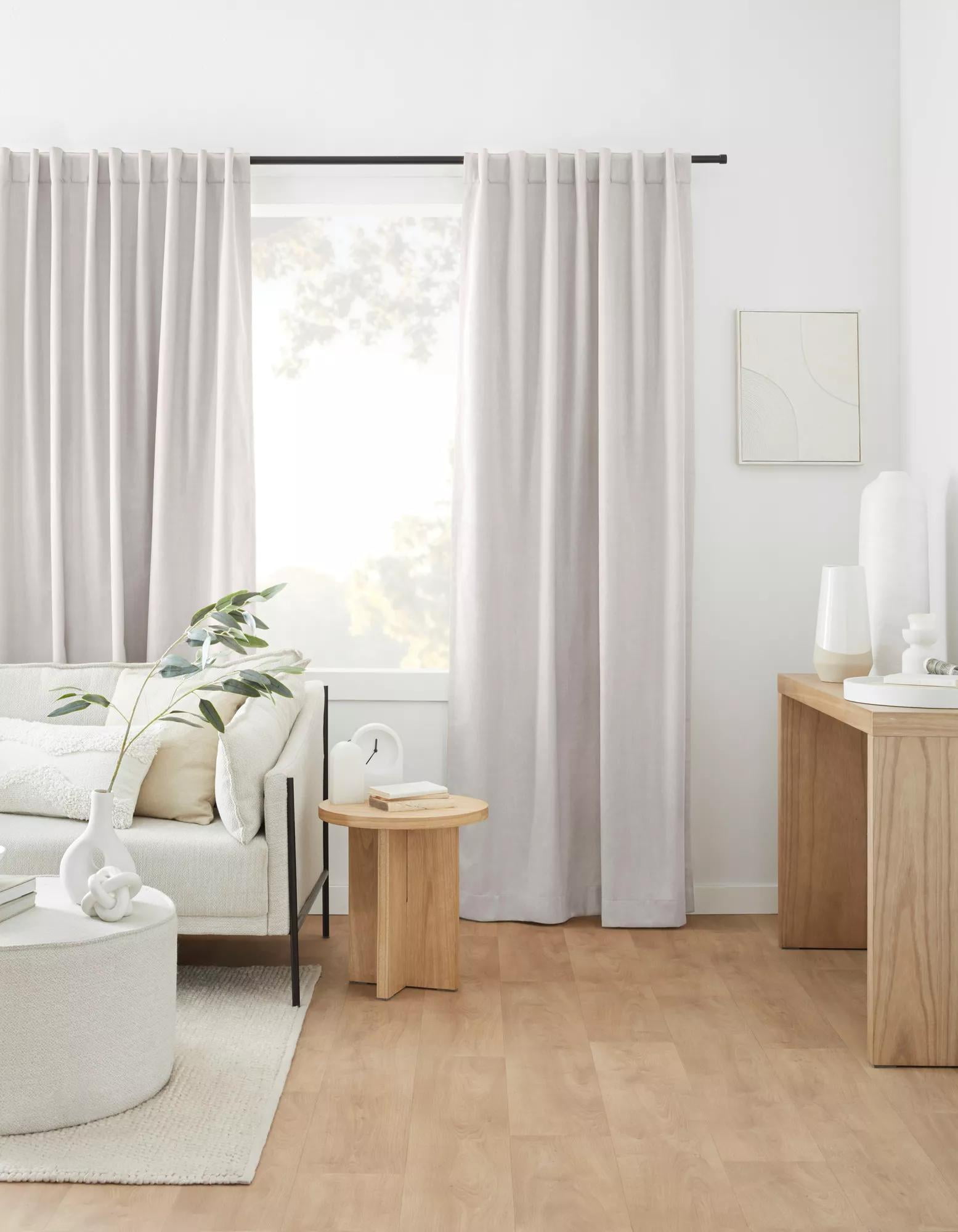 Bouclair Off White Taha Rod Pocket Back Tab Blackout Curtain 54x84 in ...