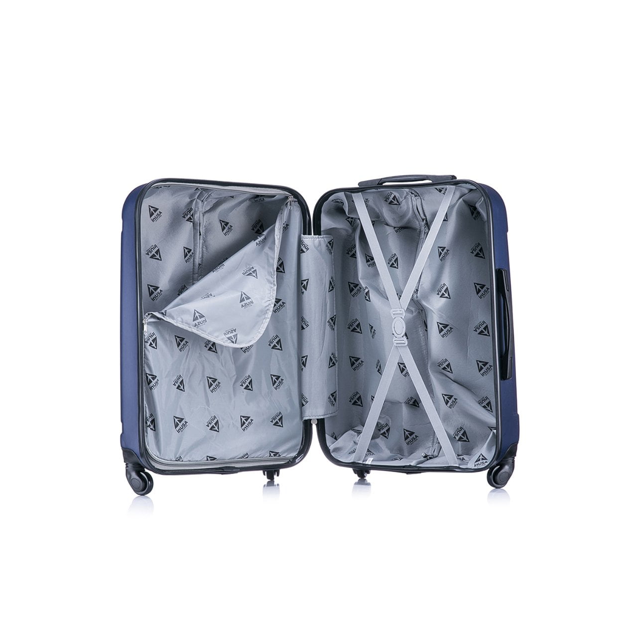 InUSA Pilot 28" Hardside Lightweight Luggage with Spinner Wheels, Handle, and Trolley, Blue
