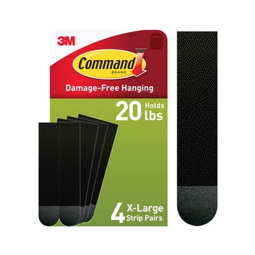 Command 20 lb XL Heavyweight Black Picture Hangers, 4 Pairs