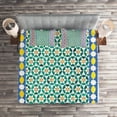 thumbnail image 2 of Ambesonne Moroccan Quilted Coverlet 3 Pcs, Colorful Mosaic Wall, King Size, Multicolor, 2 of 2