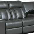 thumbnail image 3 of Max 5 Piece Modern Manual Recliner Sectional Set Gray Vegan Faux Leather - Saltoro Sherpi, 3 of 5