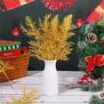 thumbnail image 3 of NAMZI Christmas Glitter Stems 20pcs Artificial Pine Tree Picks for Christmas Tree Ornaments fillers (Gold), 3 of 5