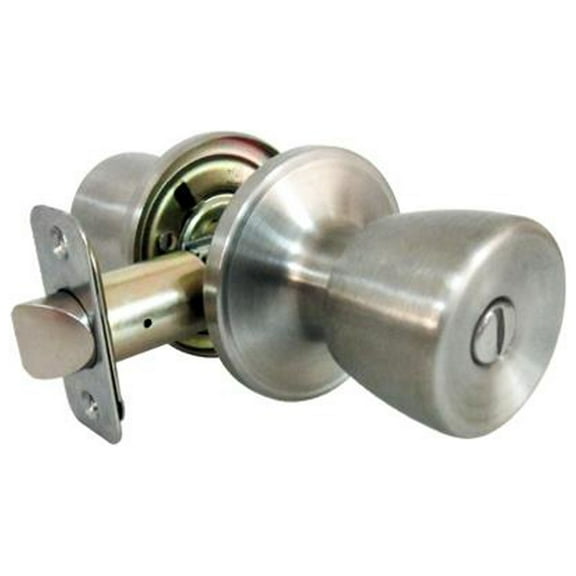 TruGuard TS610B Tulip-Style Knob Privacy Lockset, Stainless Steel - Quantity 6
