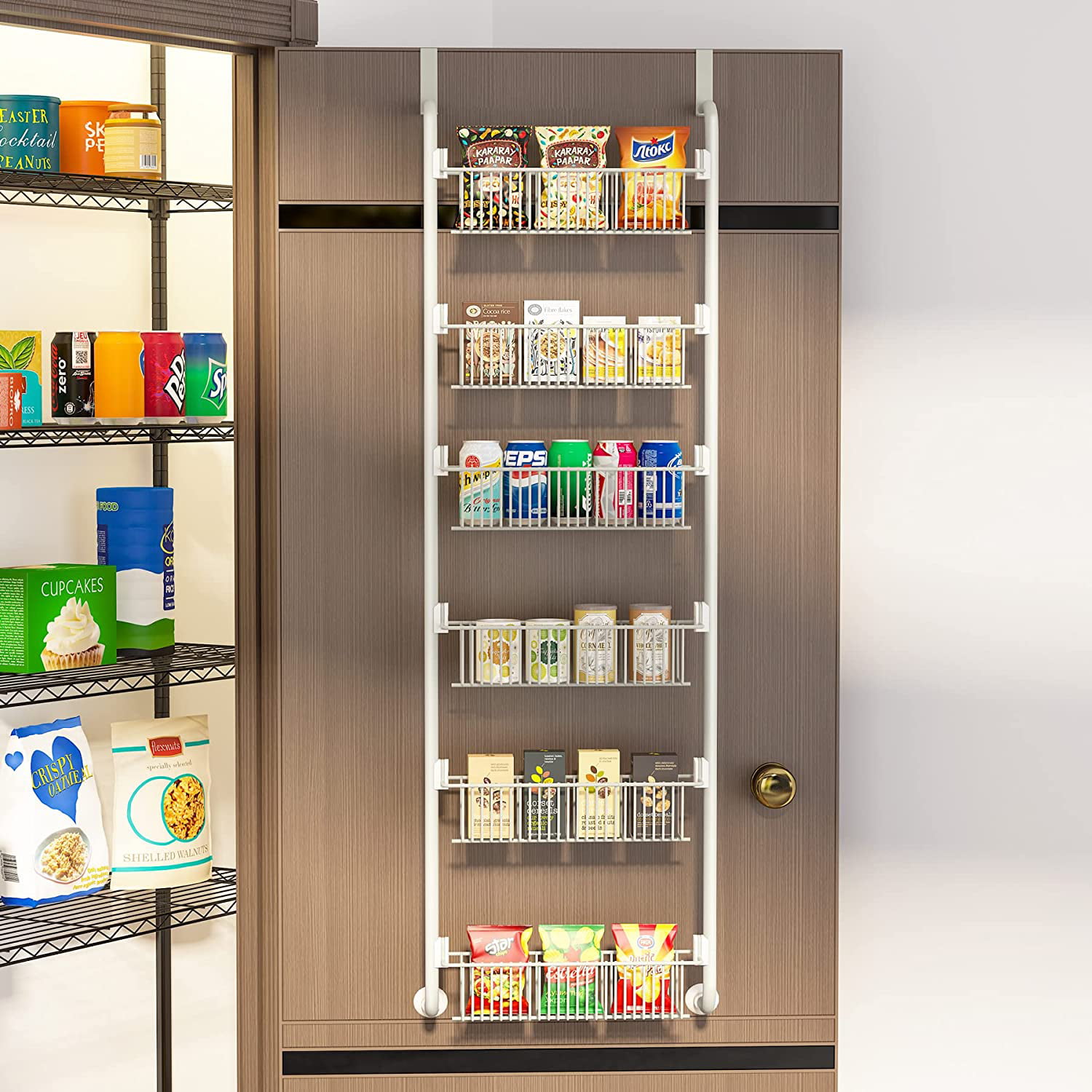 SPACLEAR Over the Door Pantry Organizer, 8-Tier Adjustable Pantry Door  Organizer, Kitchen Pantry Organization and Storage Hanging Metal Over  Closet Door Spice Rack Can Organizer, Black Pantry Storage Shelves_Shenzhen  BMD E-commerce Co.,Ltd.