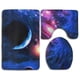 thumbnail image 1 of ABPHQTO Cool Galaxy Space Juego de alfombras de baño de 3 piezas Alfombra de baño Alfombra de contorno y tapa de inodoro, 1 of 2