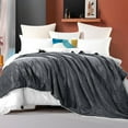 thumbnail image 2 of Elegant Comfort Soft, Reversible Sherpa Blanket, Flannel Fleece Throw for Couch and Bed, Warm and Plush Winter Blanket, Twin XL, Gray, 2 of 5