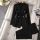 thumbnail image 3 of Chaqueta de traje pequeña para mujer, traje de estilo diosa de temperamento de moda de primavera y otoño, pantalones acampanados, traje profesional, 3 of 5