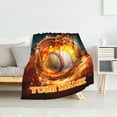 thumbnail image 2 of Custom Throw Blanket Gift for Boys - 30" x 40" Inches Soft Cozy Baseball Blanket for Lap, Couch, Office - Cool Sport Throw Blanket for Girls Kids, 2 of 6