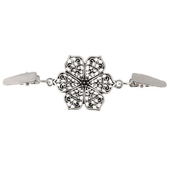 Cardigan Shrug Sweater Pin Clips Shirt Collar Clothing Clasps Brooches - Silver