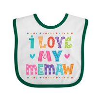 Inktastic I Love My Memaw for Granddaughter Girls Baby Bib