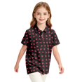 thumbnail image 6 of Abcomgle Kids Uniform Shirts for Boys Short Sleeve Pique Polo Shirt Button Closure Love Heart School Uniform Comfortable Collared Spring Shirts for Boys, 6 of 8