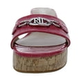 thumbnail image 3 of Lauren Ralph Lauren Womens Roxanne Leather Slip-On Slide Sandals, 3 of 3