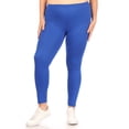 thumbnail image 3 of MOA COLLECTION Women's Plus Size Solid High Waist Full Length Leggings, 3 of 8