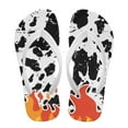 thumbnail image 2 of Psesaysky Boys Girls Flip Flops Flame Cow Print Child Summer Slip-on Thong Sandals Beach Pool Water Shoes(Little/Big Kid) Size 10, 2 of 7