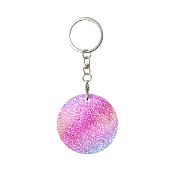 Naloa Fun Rainbow Print Round Keychain Keychain Key Ring, Key Tag, Key Chain Bulk for Gift Accessories (Round)