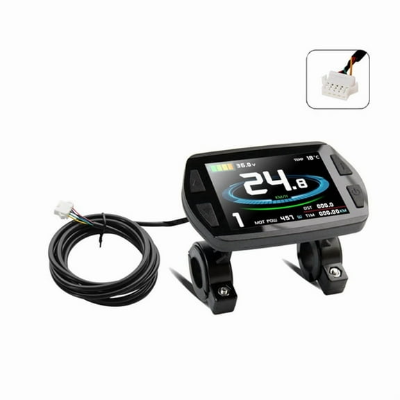 KT-8YU KT Ebike Color LCD Display Meter 24V 36V 48V SM Connection Ebike Intelligent Display