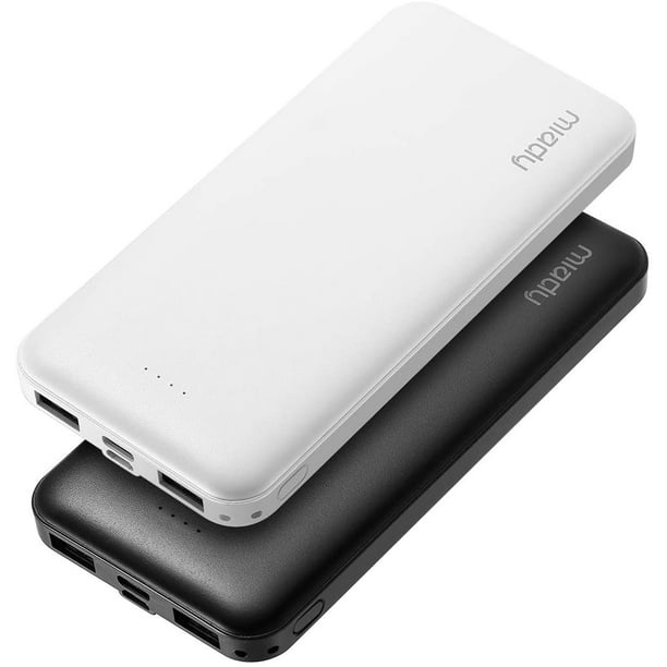 2-Pack Miady 10000mAh Dual USB Portable Charger, Fast Charging