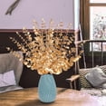 thumbnail image 2 of 20/30Pcs Gold Artificial Eucalyptus Stems, 15 inch Artificial Eucalyptus Branches Leaves, Faux Champagne Gold Eucalyptus Stems Plant for Wedding Bouquet Centerpiece Office Home Decor, 2 of 6