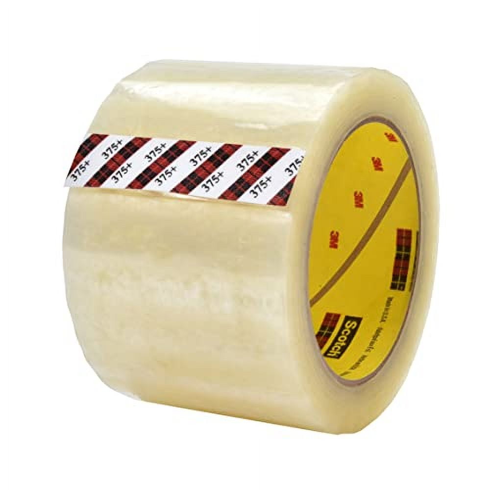 Scotch® 375+High-Tack Box Sealing Tape, 2-7/8" x 54.6 Yd, Clear, Pack Of 1 Roll