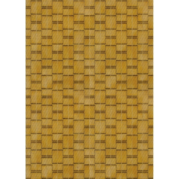 Ahgly Company Indoor Rectangle Patterned Orange Novelty Area Rugs, 8' x 12'