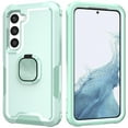thumbnail image 3 of SaniMore for Samsung Galaxy S23 FE Magnetic Case, Rugged PC & TPU Bumpers with Car Mount & Ring Kickstand Heavy Duty Full Body Protective Case for Women Men, Mint, 3 of 9