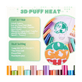 thumbnail image 2 of Puff Vinyl Heat Transfer - 18 Sheets 12 X 10Inches 3D Puff HTV Heat Transfer Vinyl for y13519, 2 of 6