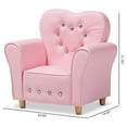 thumbnail image 6 of Baxton Studio Mabel Modern and Contemporary Pink Faux Leather Kids Armchair, 6 of 8