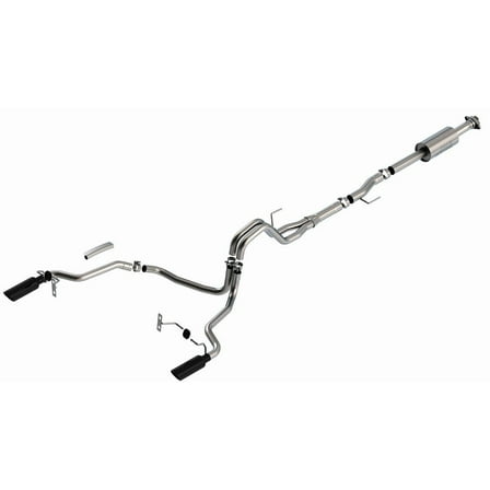 Borla 140863BC S-Type Cat-Back Exhaust System Fits 21 F-150 Fits select: 2021-2022 FORD F150, 2023 FORD F150 SUPER CAB