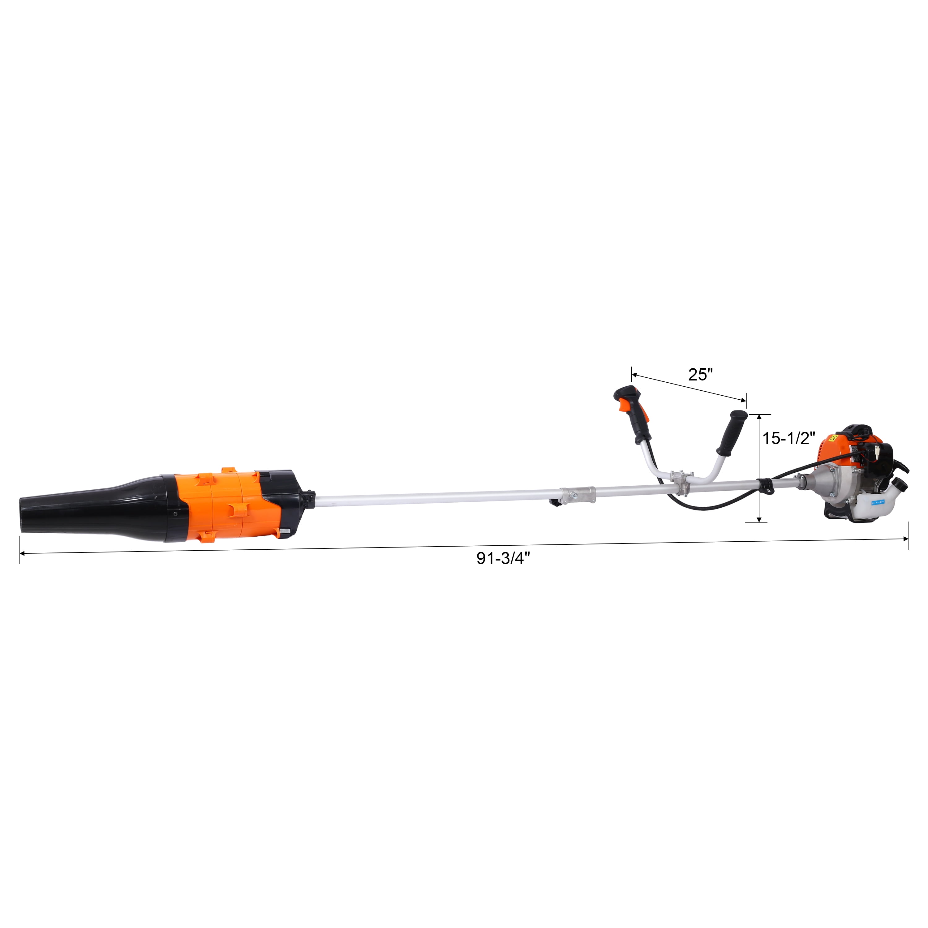 52cc Weed Eater/Wacker Gas Powered, 3 in 1 Blower, String Trimmer,with 10'' Brush Cutter,Rubber Handle & Shoulder Strap Included,