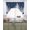 Blue, variant on Christmas Red Swag Kitchen Curtains Sets for Windows 24 Inch Length, White Xmas Tree Elk Winter Snowflake Short Window Curtain Panels Swags Valances and Tiers 3 Piece Set for Cafe/Dining Room