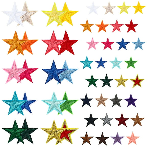 Iron Patches Star Cute for Backpacks Embroidered Stickers Child