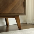 thumbnail image 3 of Art Leon 2-Door Console Cabinet Rustic Kitchen Table Wood Frame Sideboard, Brown, 3 of 6