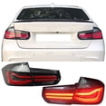 thumbnail image 2 of Ikon Motorsports Compatible with 16-18 BMW 3 Series F30 F80 LCI Window Visor Black Lines Rear Tail Lights 4PC sets, 2 of 7