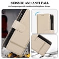 thumbnail image 6 of Allytechgroup Galaxy Z Fold 7 Wallet Case with Makeup Mirror + Hand Wrist + Crossybody Shoulder Strap, Retro Multiple Cards Slots Cash Pocket Flip Stand Cover for Samsung Galaxy Z Fold 7, Beige, 6 of 9